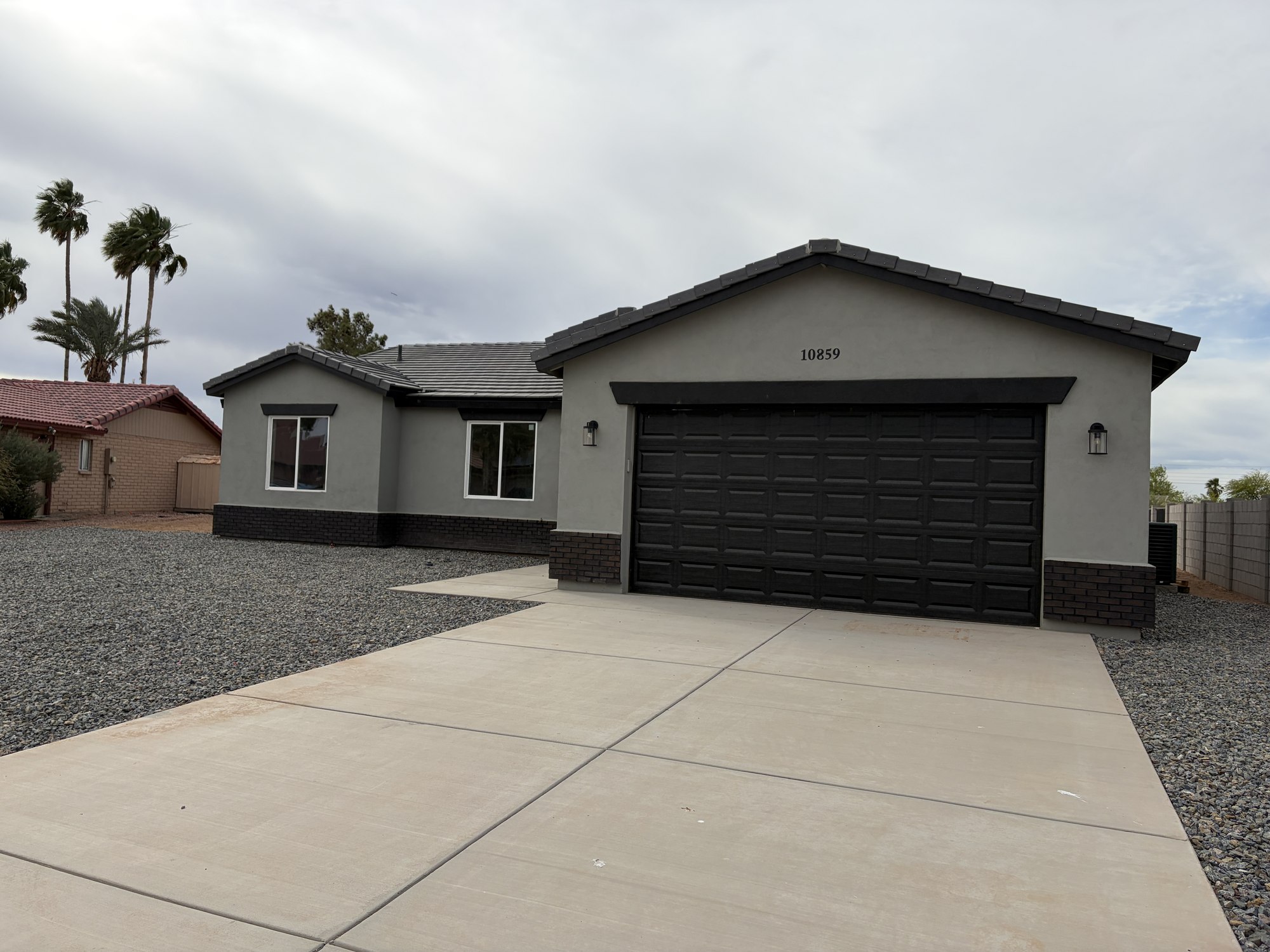 Finished custom home exterior