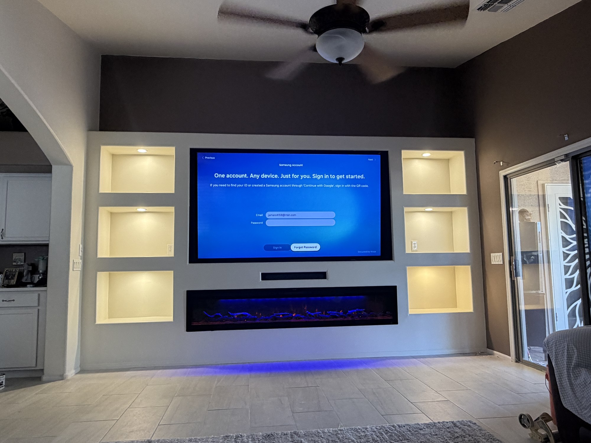 Media wall after renovation